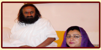 SRI SRI RAVI SHANKAR JI KANWRANI JAISHREE SINGH IN DIVINE COMPANY OF SRI SRI RAVI SHANKAR JI